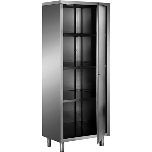 Upright Pan cupboard Stainless steel Single door 3 shelves 600x600x2000mm | DA-VC66SN