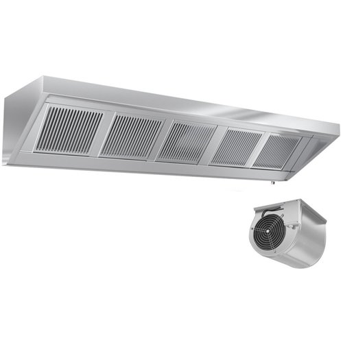 Wall Type Extraction Canopy with Filter &amp Fan &amp Lights &amp Speed control 1400x900x450mm | Stalwart DA-THWLR149