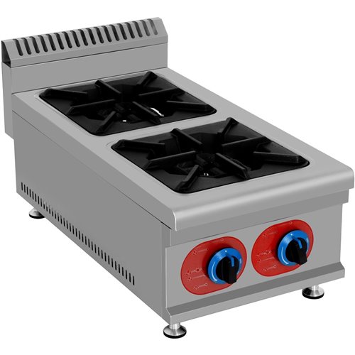 Commercial Countertop Gas Cooker 2 burners Natural Gas | Stalwart DA-GBR2H