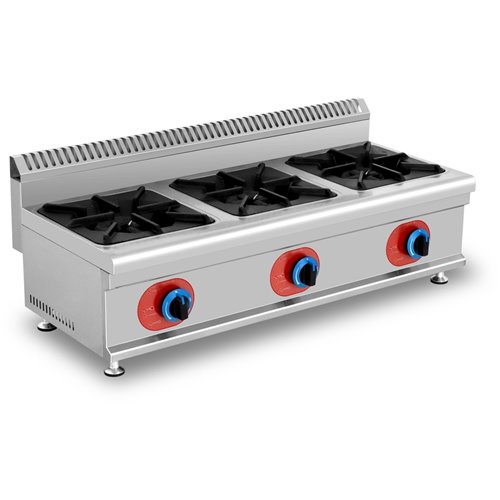 Commercial Countertop Gas Cooker 3 burners Natural Gas | Stalwart DA-GB3T