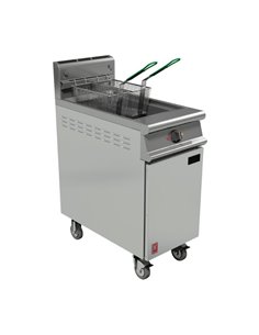 Falcon Dominator Plus Twin Basket Gas Fryer & Fryer Angel on Castors Propane Gas