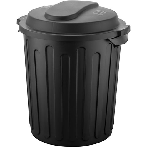 Waste Bin with Lid 60 litres Black | Stalwart DA-XDW60LB