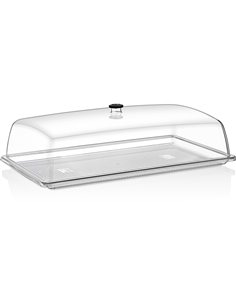 Polycarbonate Gastronorm Tray with Dome Cover GN1/1 Depth 20mm  | Stalwart DA-GFT11-GF11