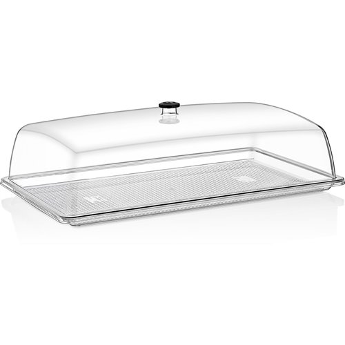 Polycarbonate Gastronorm Tray with Dome Cover GN1/1 Depth 20mm  | Stalwart DA-GFT11-GF11