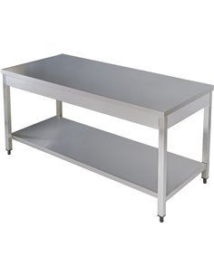 Professional Work table Stainless steel Bottom shelf 1400x600x900mm | Stalwart DA-VT146SL