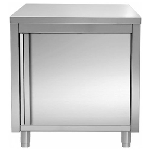 Commercial Worktop Floor Cupboard Hinged door Stainless steel Width 600mm Depth 700mm | Stalwart DA-THASR67