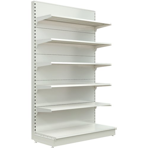 Retail Wall Shelving Add On Unit White | Stalwart NSREU11WHITE125ADD