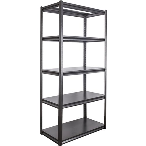 Commercial Shelving Unit 5 Tier Width 900mm Depth 450mm Black| Stalwart JM5B