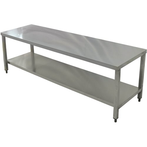 Professional Work table Stainless steel Bottom shelf 1800x700x900mm | Stalwart VT187SL