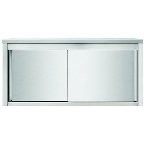 Wall cabinet Sliding doors Stainless steel Width 1200mm Depth 400mm | Stalwart VWC124D