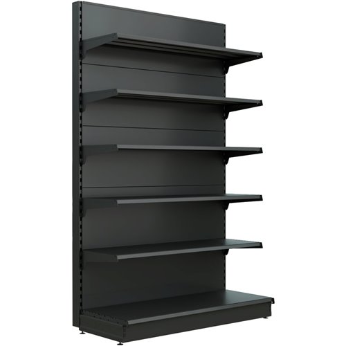 Retail Wall Shelving Add On Unit Black | Stalwart NSREU11BLACK125ADD