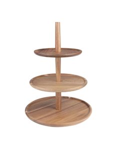 Olympia Acacia 3-Tier Stand 305(Ø) x 395(H)mm