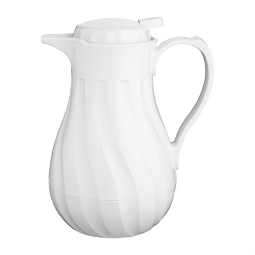 Olympia Insulated Swirl Jug White 1.2Ltr