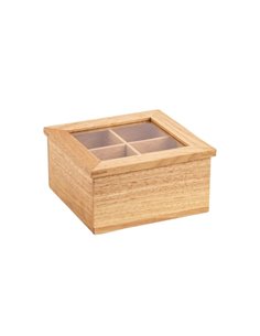 Olympia Mini Hevea Wood Tea Box