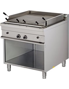 Gas chargrill on open base 2 zones 15kW | Stalwart DA-Hotmax 900 GGL921