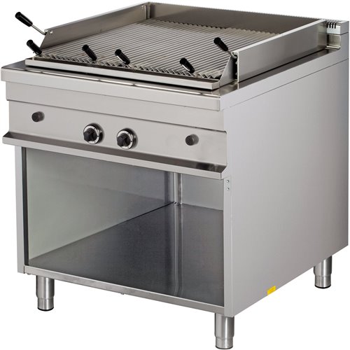 Gas chargrill on open base 2 zones 15kW | Stalwart DA-Hotmax 900 GGL921