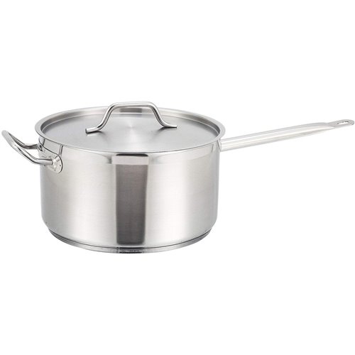 Professional Saucepan with Lid and Helper handle Stainless steel 6.3 litres | Stalwart DA-SE22414