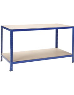 Garage Work Bench Heavy duty 1200x600x900mm 2 shelves 300 kg/shelf Powder coated steel | Stalwart DA-WBS12060