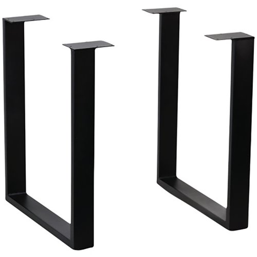 Black Industrial Style Square Table legs Black 2pcs | Stalwart DA-GSTB022