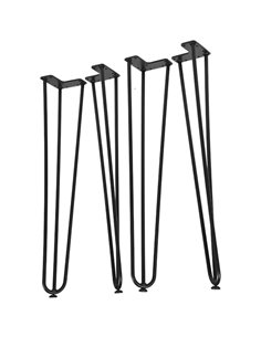 Black Industrial Style Table legs Black 4pcs | Stalwart DA-GSTB023