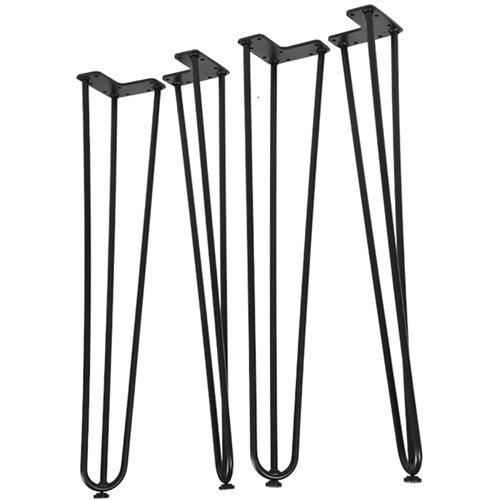 Black Industrial Style Table legs Black 4pcs | Stalwart DA-GSTB023