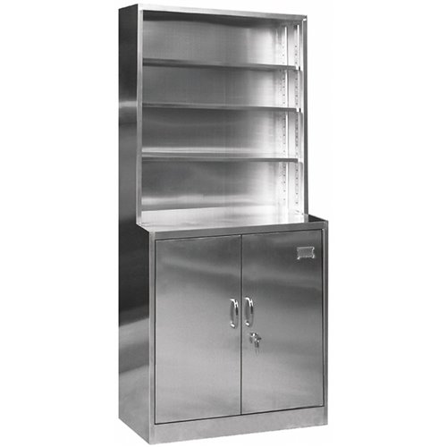 Commercial Stainless Steel Cabinet 2 Doors 4 Shelves 850x500x1850mm | Stalwart DA-MYSLC13