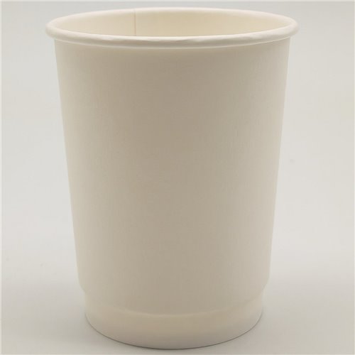 500pcs Compostable Coffee Cups Double wall 8oz/237ml White | Stalwart DA-WHDW8OZ