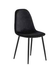 Velvet Dining Chair Black | Stalwart DA-WW088