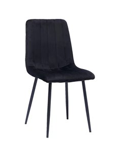 Velvet Dining Chair Black | Stalwart DA-WW101