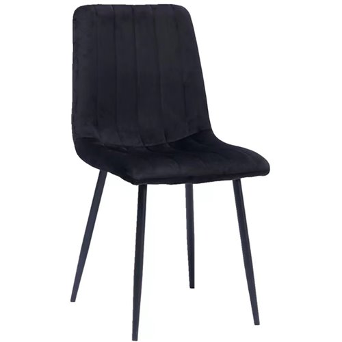 Velvet Dining Chair Black | Stalwart DA-WW101