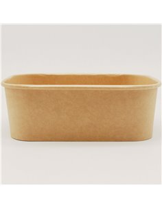 300pcs Kraft Rectangular Bowl 750ml PE | Stalwart DA-KPRB750