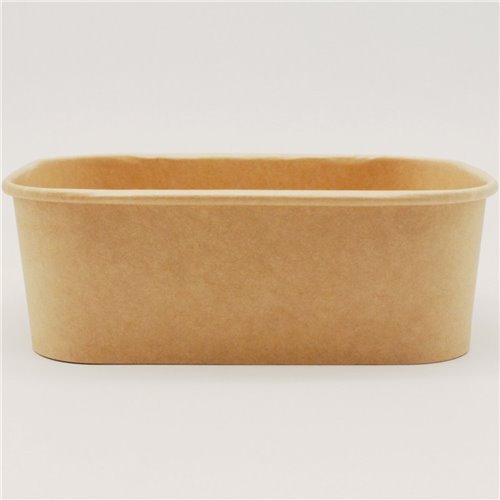 300pcs Kraft Rectangular Bowl 750ml PE | Stalwart DA-KPRB750