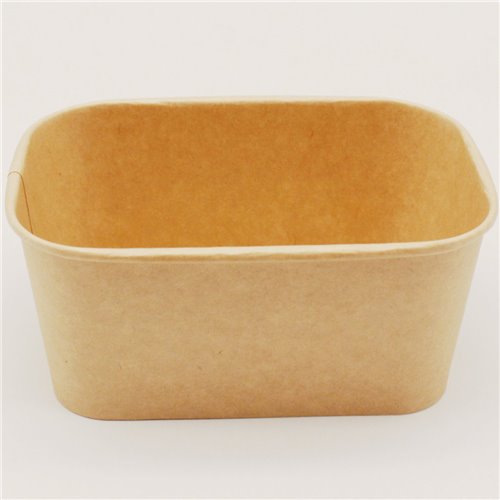 300pcs Kraft Rectangular Bowl 1000ml PE | Stalwart DA-KPRB1000