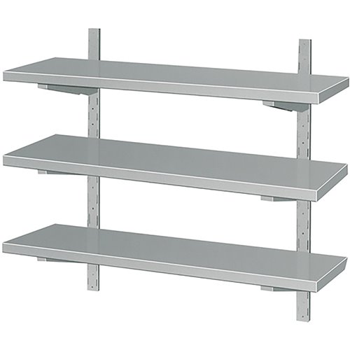 Wall shelf 3 levels 2000x300mm Stainless steel | Stalwart DA-VWS2033