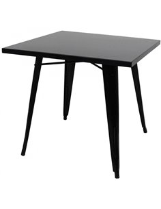 Bistro Table Steel Black 800x800mm Indoors | Stalwart DA-WW285