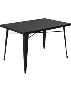 Bistro Table Black Metal 1200x600mm Indoors | Stalwart DA-WW287