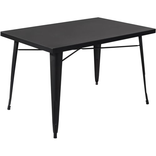 Bistro Table Black Metal 1200x600mm Indoors | Stalwart DA-WW287