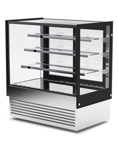 Display Merchandiser Fridge 500 litres 3 shelves Black &amp Stainless steel | Adexa HL1200B3