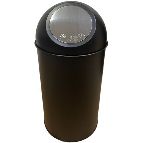 Commercial Push-Top Waste Bin 50 Litres Black | Adexa DA-JY931050L