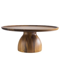 Oiled Acacia Wood Cake Stand 38.5 x 16cm STDP-33297