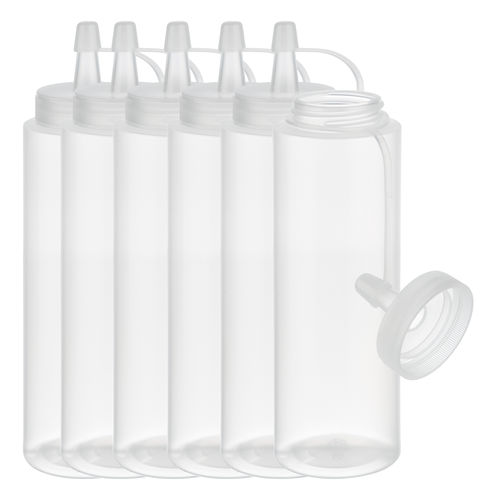 6 Piece Set Squeeze Bottles (White) STDP-93250