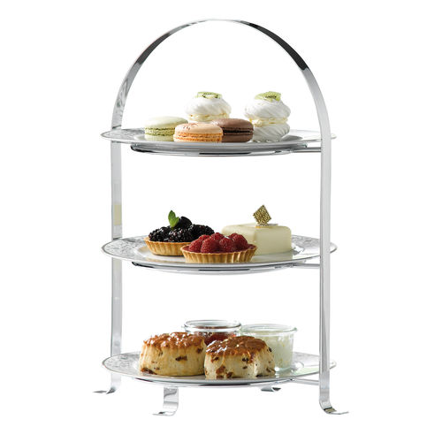 3 Tier Chrome Serving Stand (max 26cm plates) STDP-33217