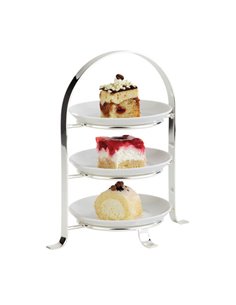 3 Tier Chrome Serving Stand (Max 17cm Plates) STDP-33216