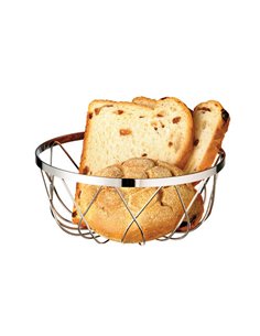 Chrome Plated Bread Basket. Stackable. (18cm) STDP-30310