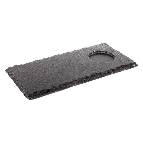 Natural Slate Tray with Recess 25x12cm STDP-00986