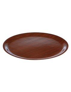 Round Mahogany Wood Tray 33cm STDP-CB1011