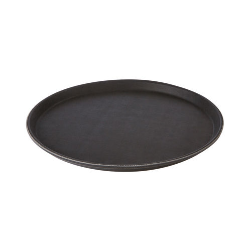 Black Round Non-Slip Tray 35.5cm STDP-CB1006