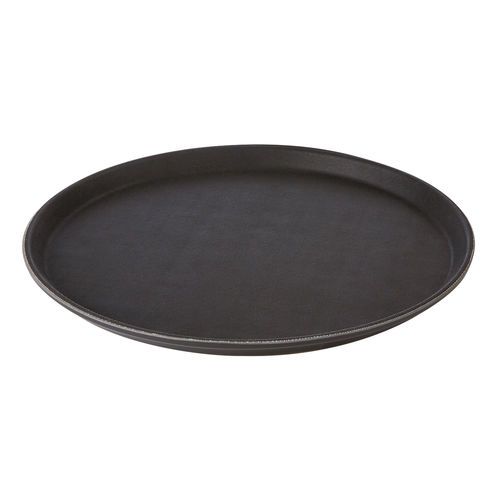 Black Round Non-Slip Tray 40.5cm STDP-CB1007