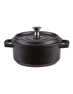 Mini Round Black Cast Aluminium Cocotte 10x5cm STDP-CB3004