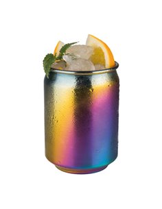 Stainless Steel ‘Rainbow look’ Barrel Can 7.5cm / 3″ STDP-93374